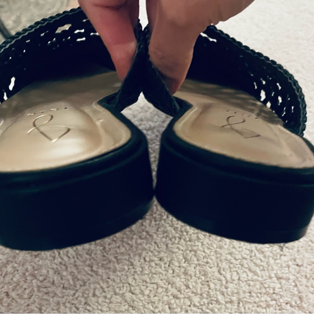 Joie Behold Black Woven Pointed Toe Mules/ no box/great condition - Picture 5 of 15